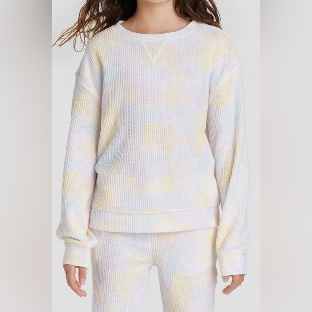 Cat & Jack Girl’s Tie-Dye Waffle Lounge Set, sz L (10-12)